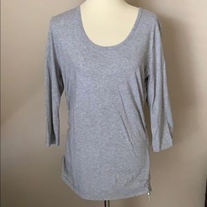 Michael Kors Heather Gray Top with cinched side XL‎